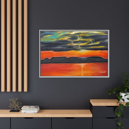 Sleeping Giant at Sunset Framed Wall Art