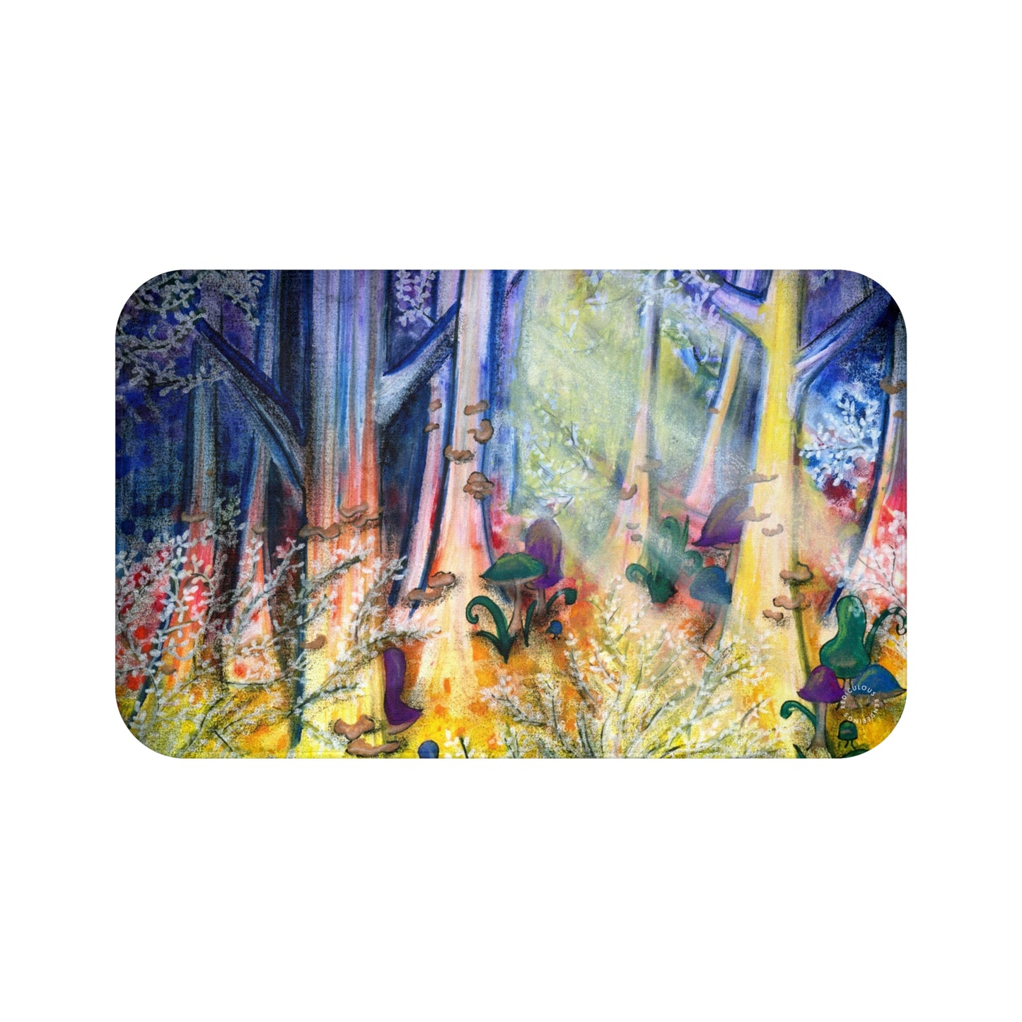 Fantasy Forest Bath Mat  Anti-Slip, 100% Microfiber Rug- Home & Bathroom Supplies