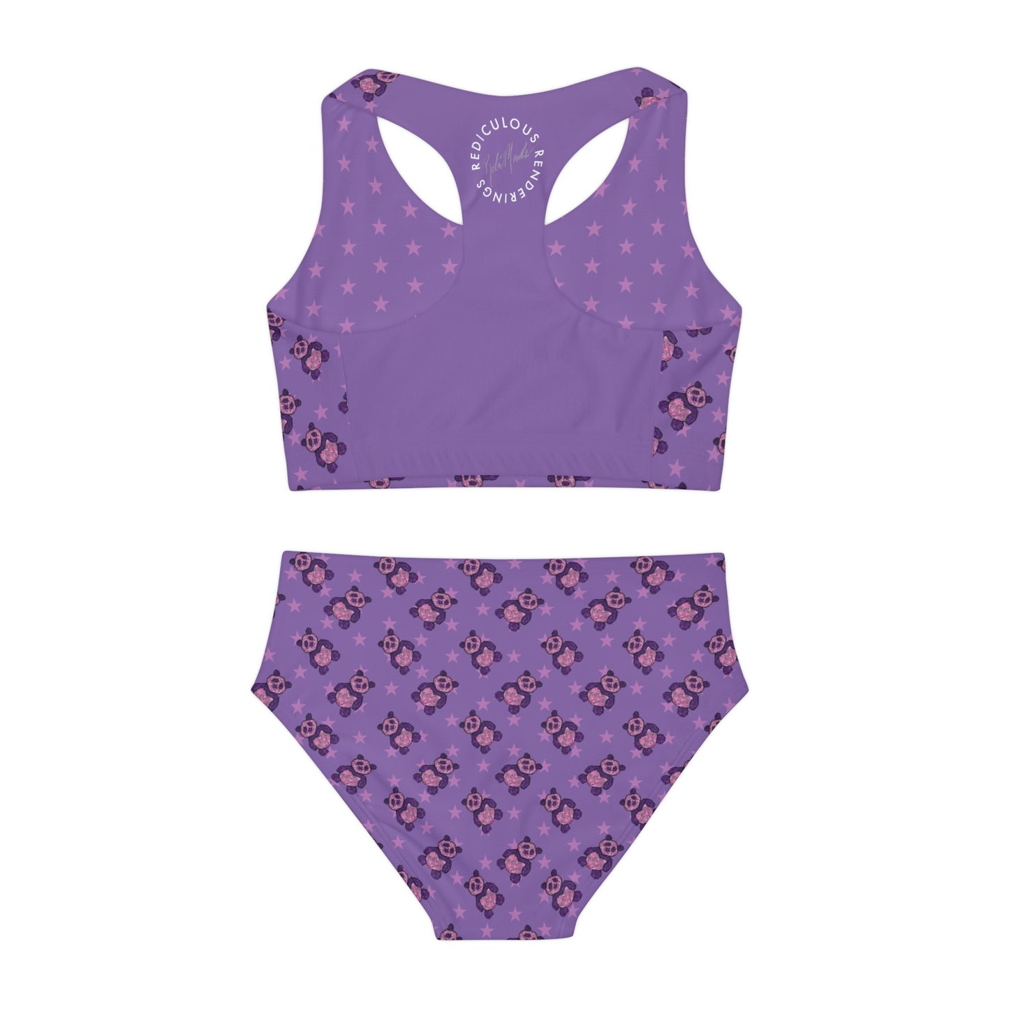 Panda girls Two Piece Swimsuit (AOP)