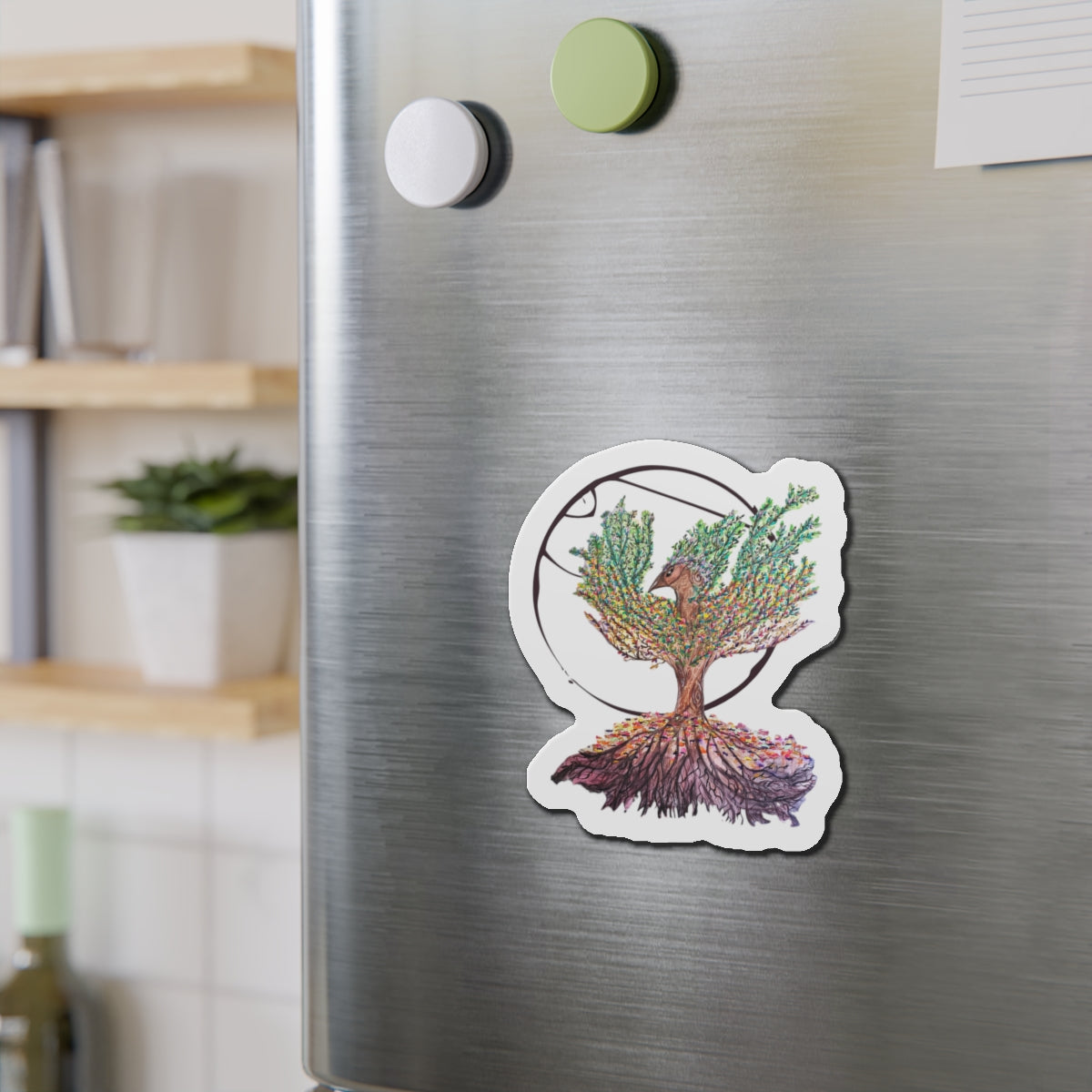 Phoenix Tree Die-Cut Magnets