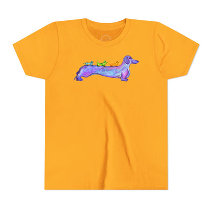 Dachshund Rainbow Crew Youth Tee