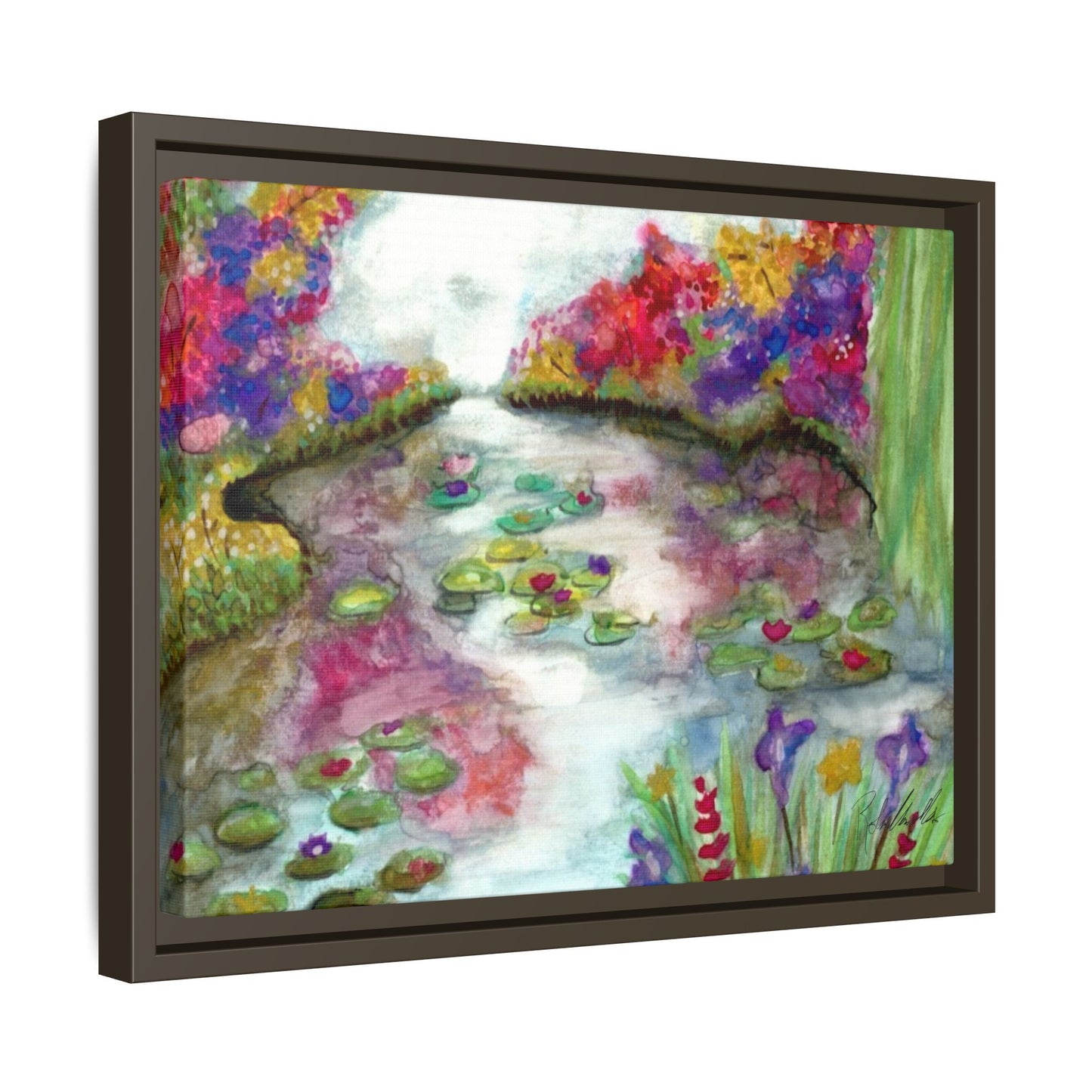 Floral Summer Pond Framed Wall Art