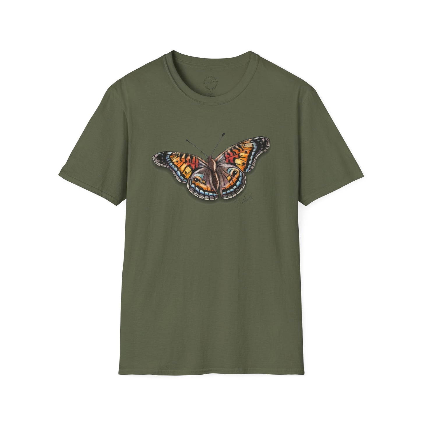 Butterfly Unisex Softstyle Print T-Shirt