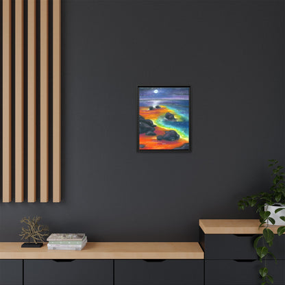 Beach at Night Frame Wall Art