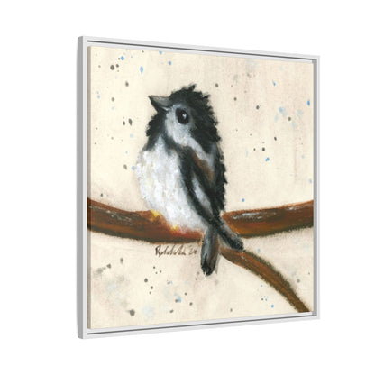 Black Finch Bird Framed Wall Art