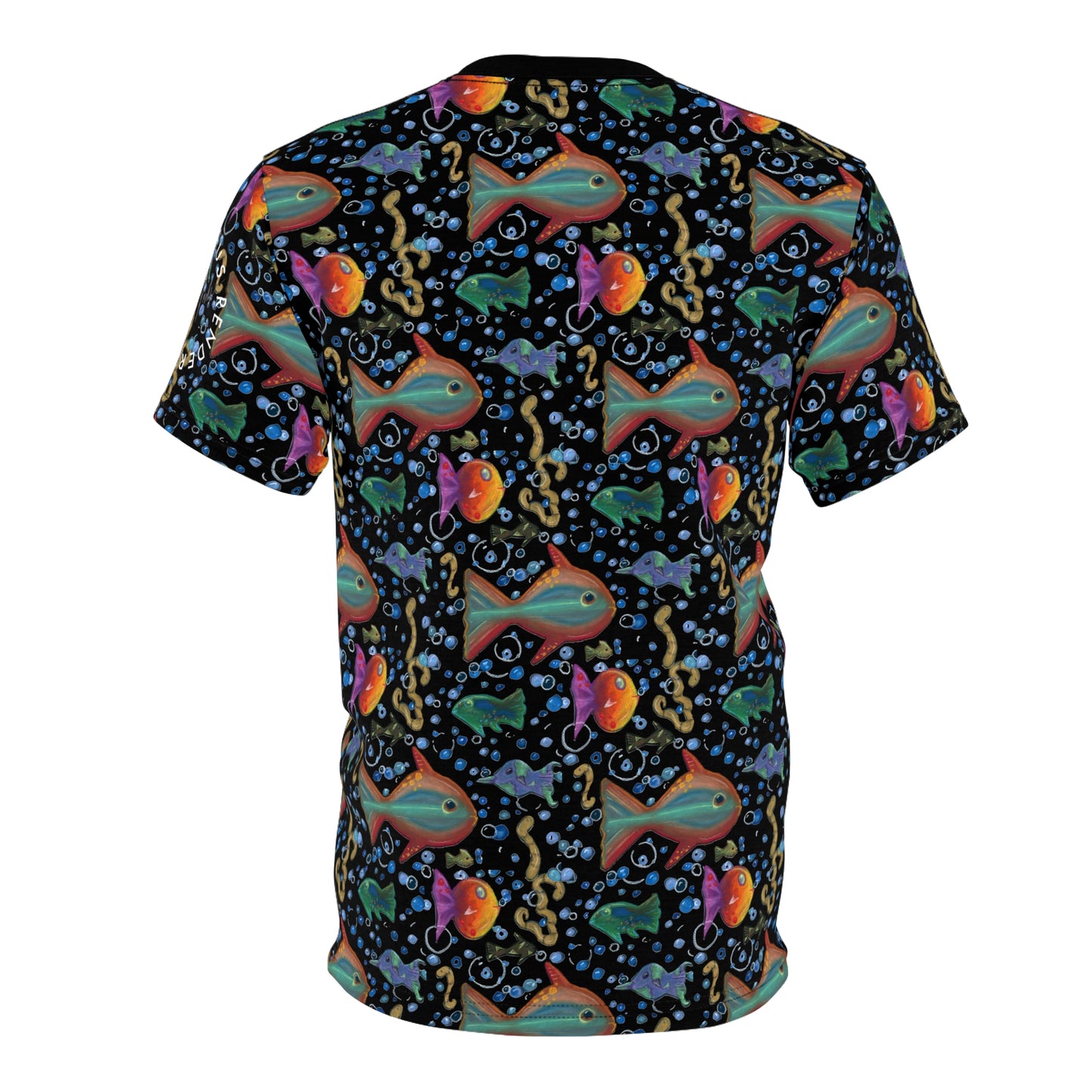 T-Shirt — Neon Retro Fish All-Over Print Tee