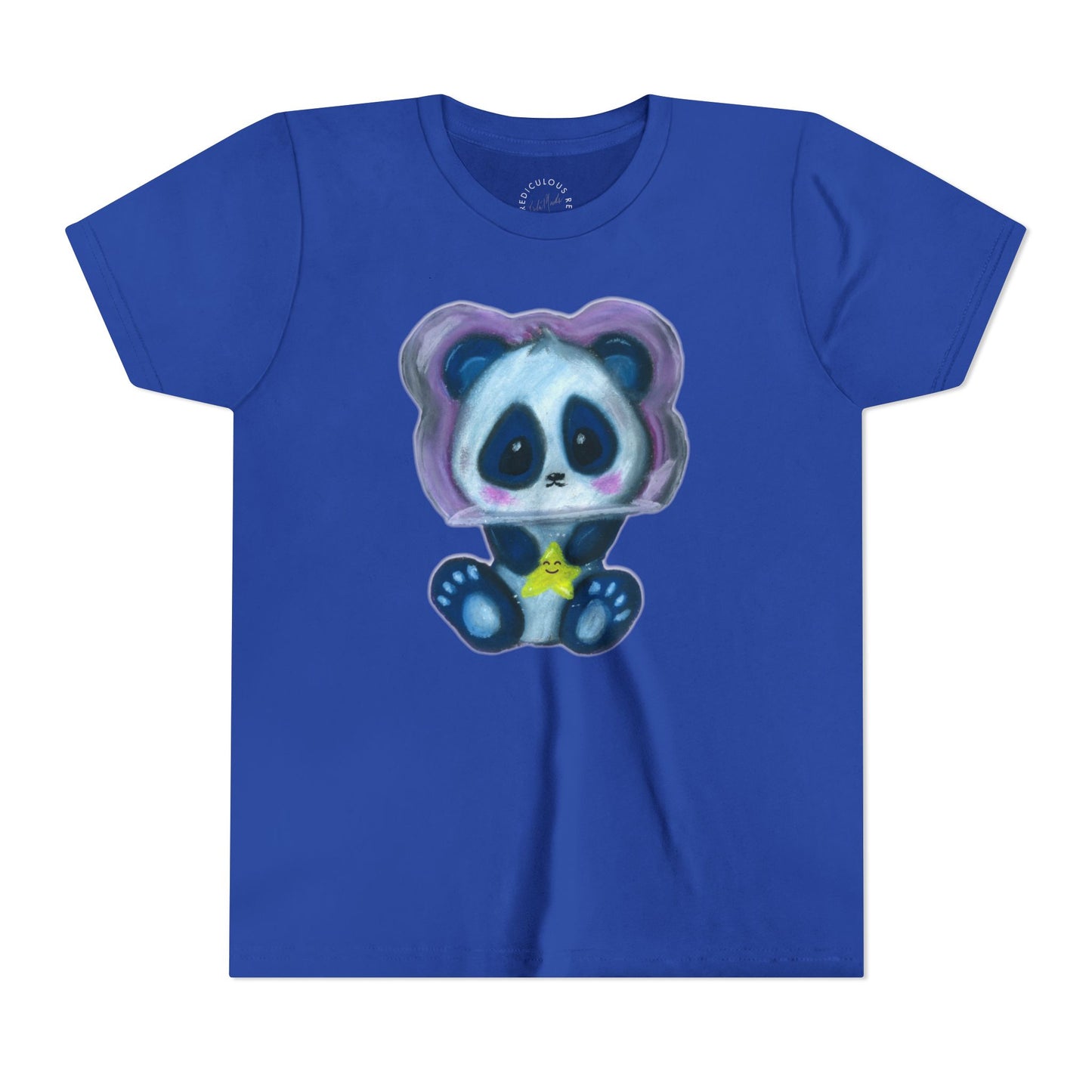 Cute Star Panda Youth Tee — Adorable Cartoon Panda Kids T-Shirt