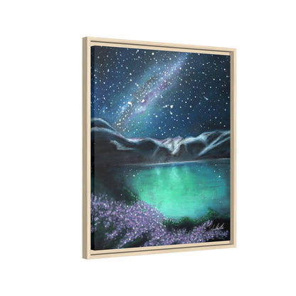 Night Sky over Spring Lake Framed Wall Art