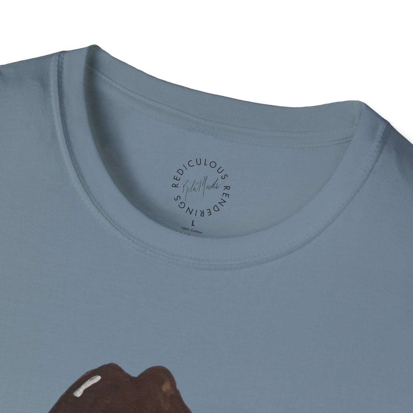 Cowboy Pig Unisex Softstyle Print T-Shirt