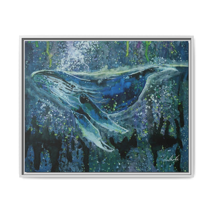 Watercolor Whale Framed Wall Art