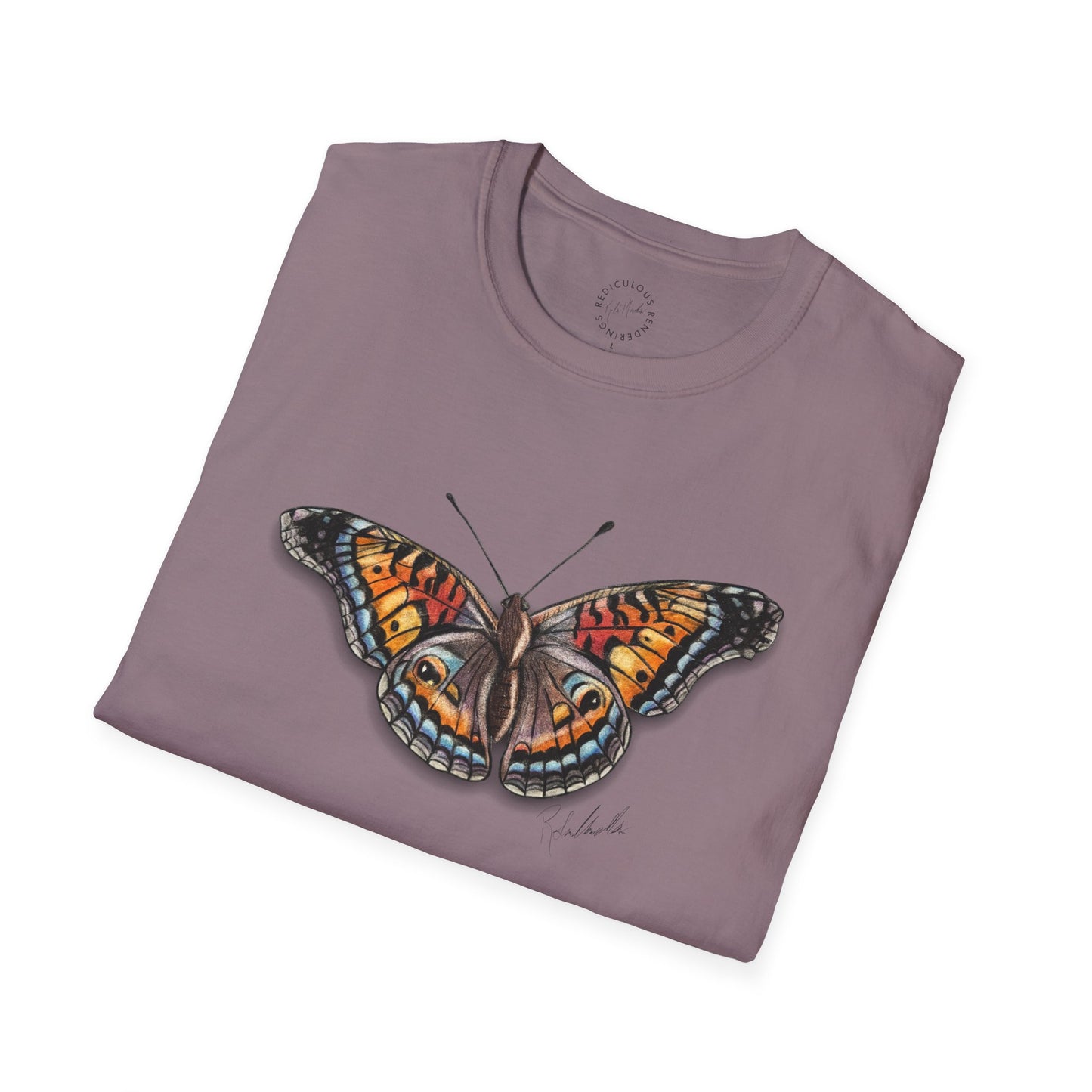 Butterfly Unisex Softstyle Print T-Shirt