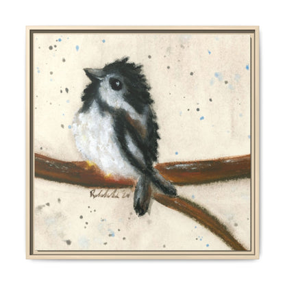 Black Finch Bird Framed Wall Art