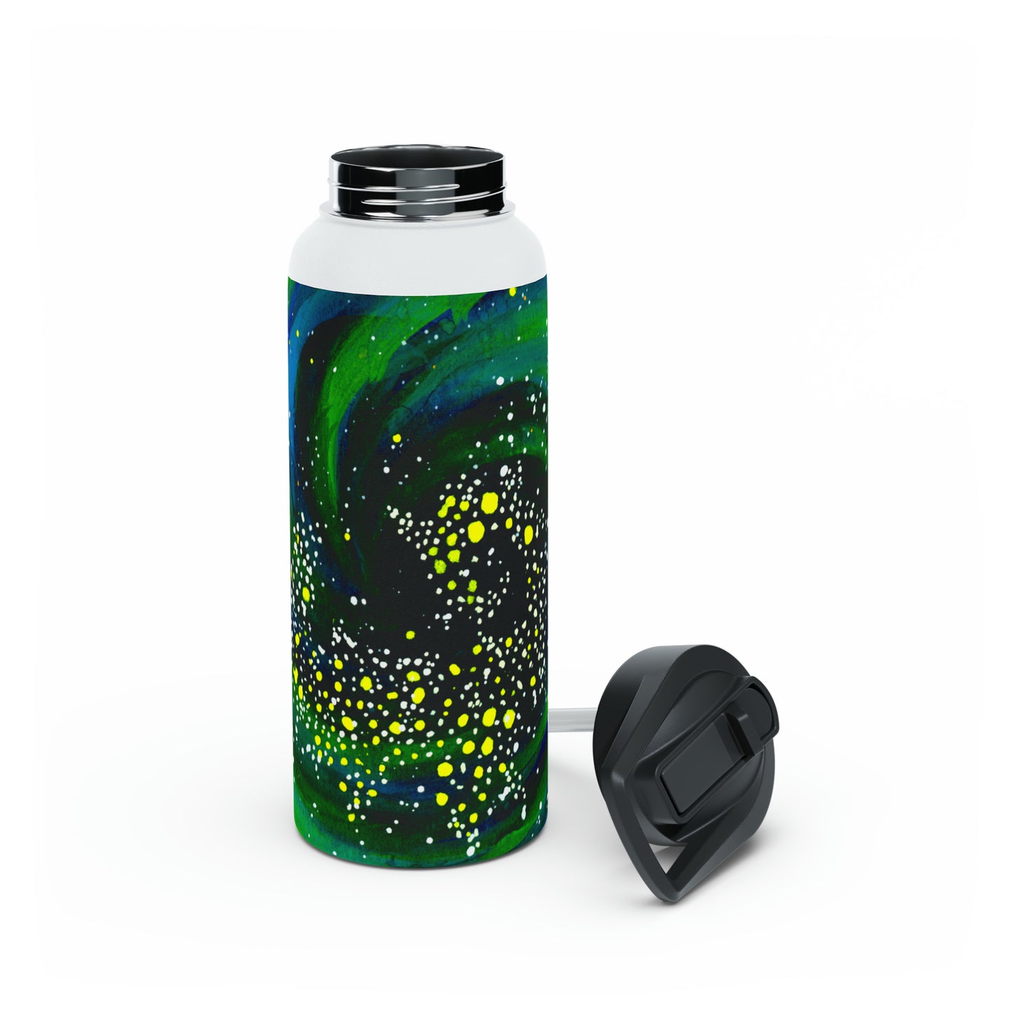 Spiral Galaxy Stainless Steel Water Bottle, Standard Lid