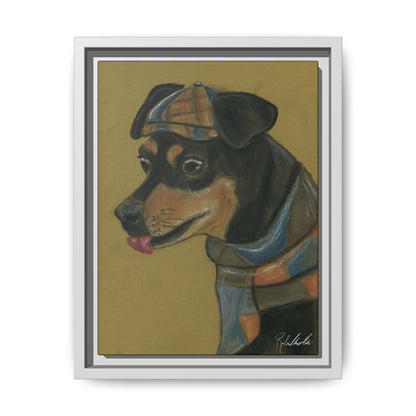 Small Chihuahua Dog in Hat Framed Wall Art