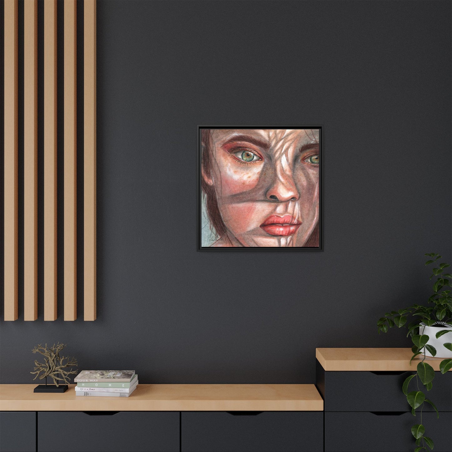 Woman In the Shadows Framed Wall Art