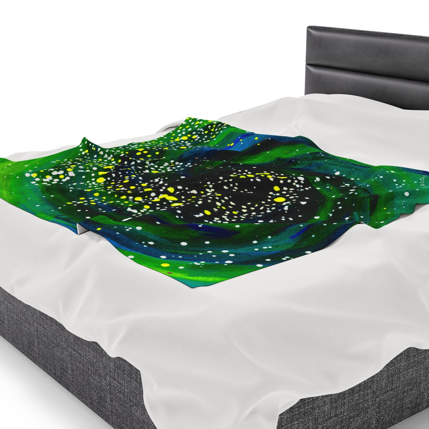 Spiral Galaxy Velveteen Plush Blanket