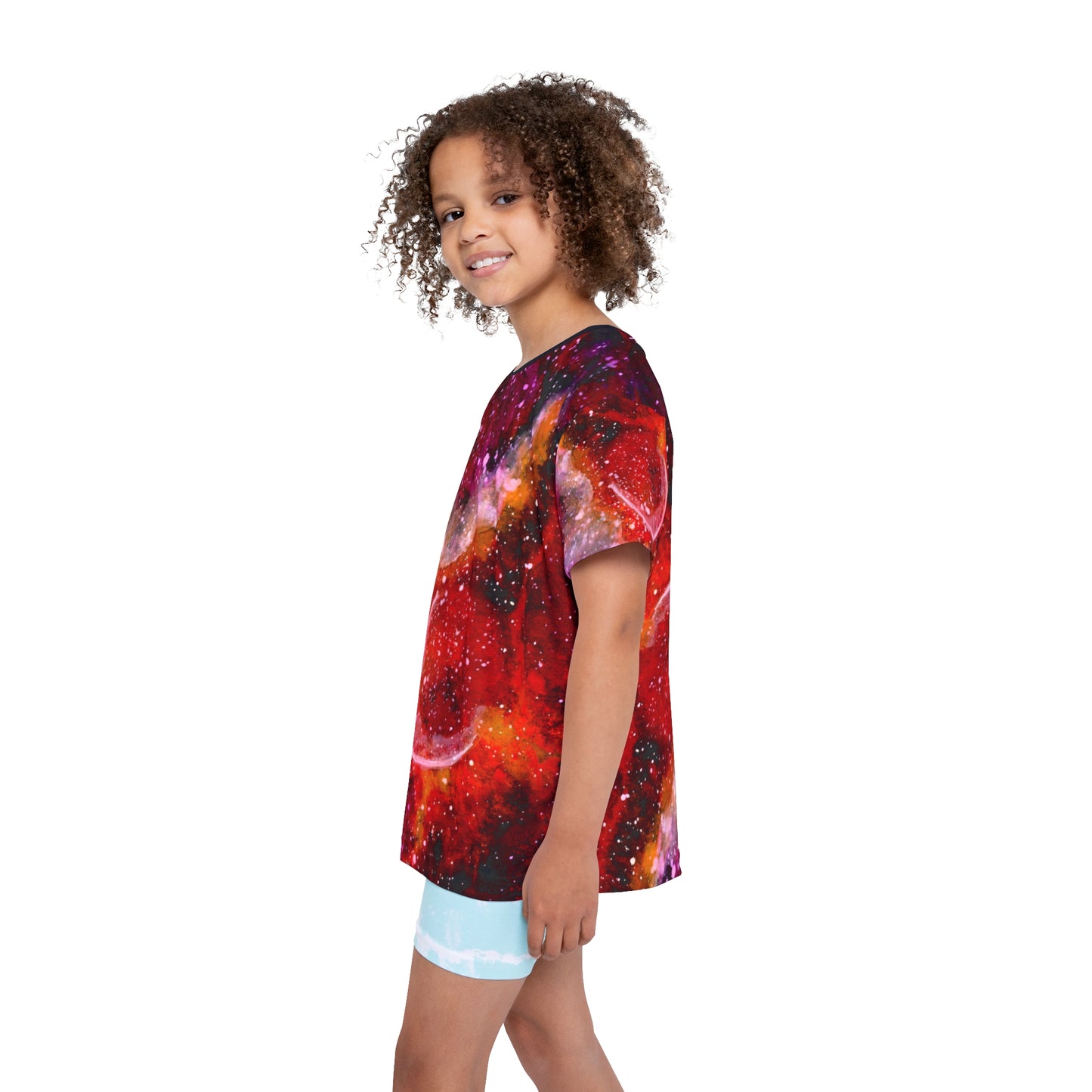 Orange Moons Galaxy Kids Sports Jersey (AOP)