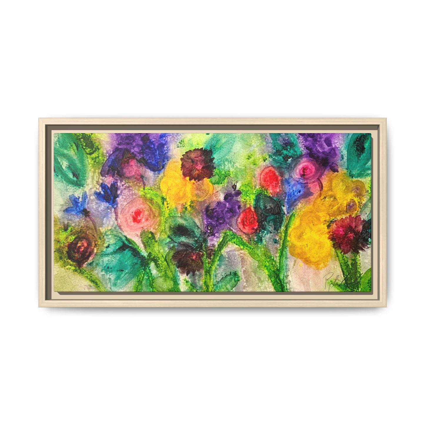 Abstract Flowers Framed Wall Art