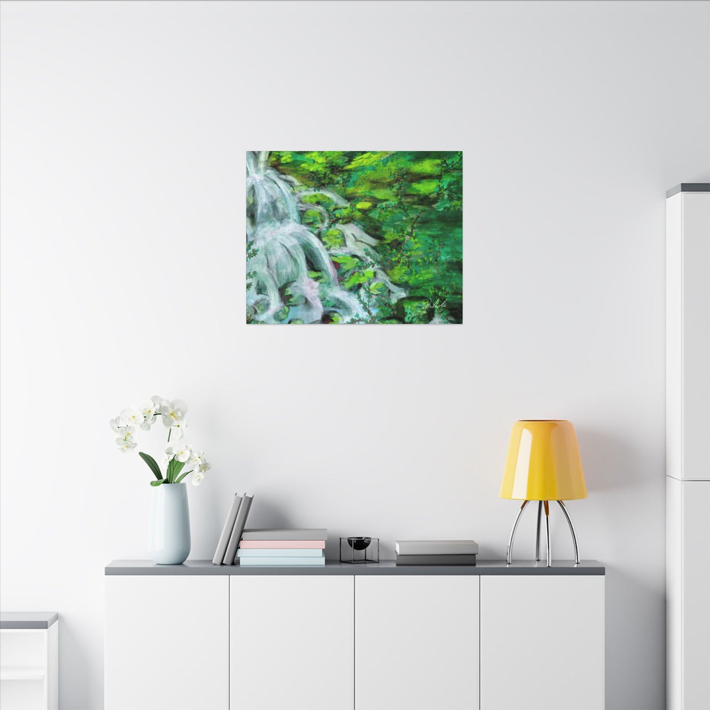 Mossy Waterfall Canvas Gallery Wrap