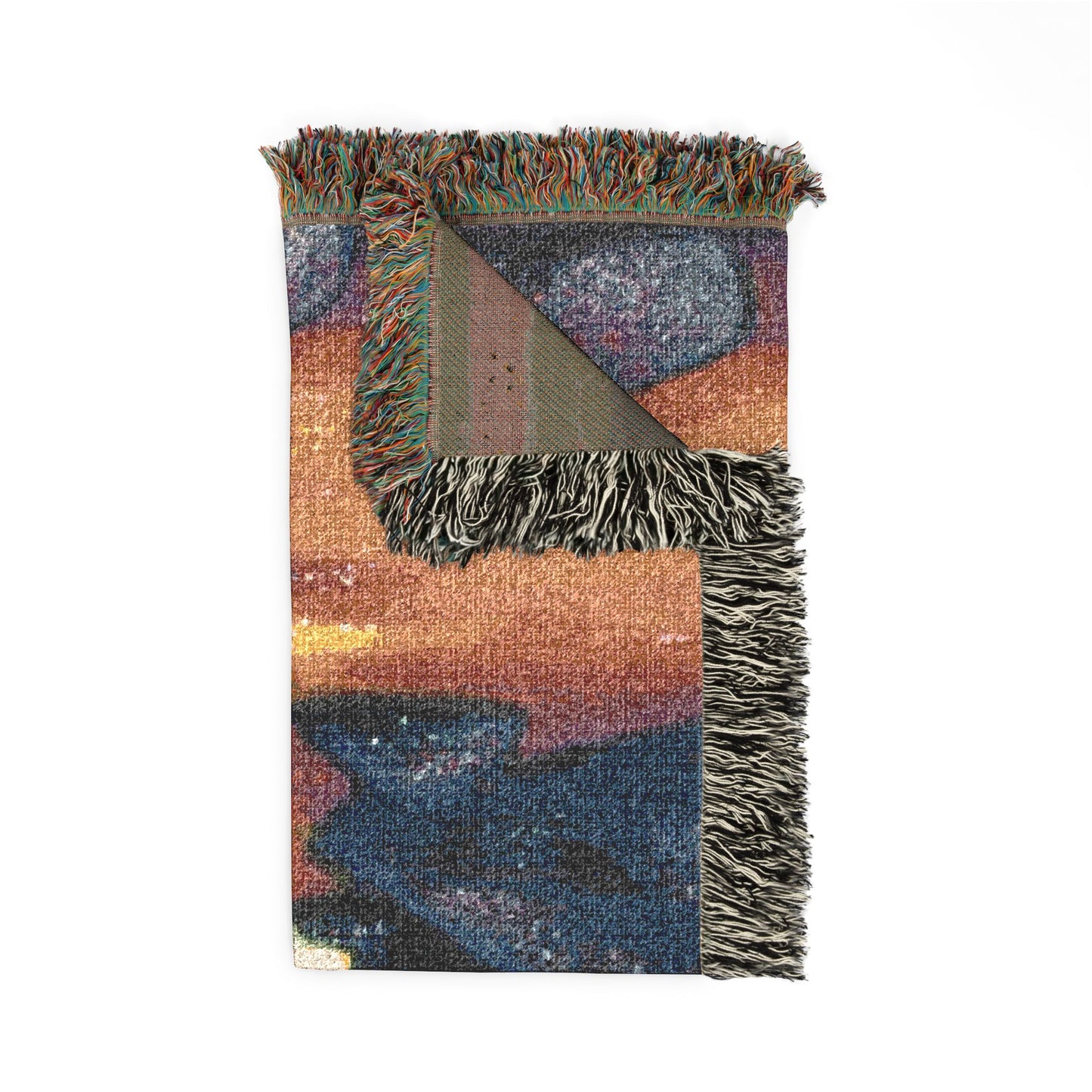 Abstract Beach Woven Blanket – Colorful Tapestry Throw