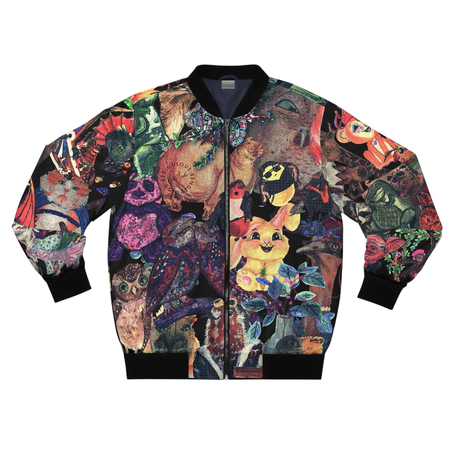 Faded Animal Mashup Bomber Jacket (AOP)