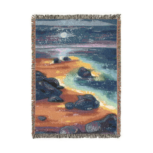 Abstract Beach Woven Blanket – Colorful Tapestry Throw