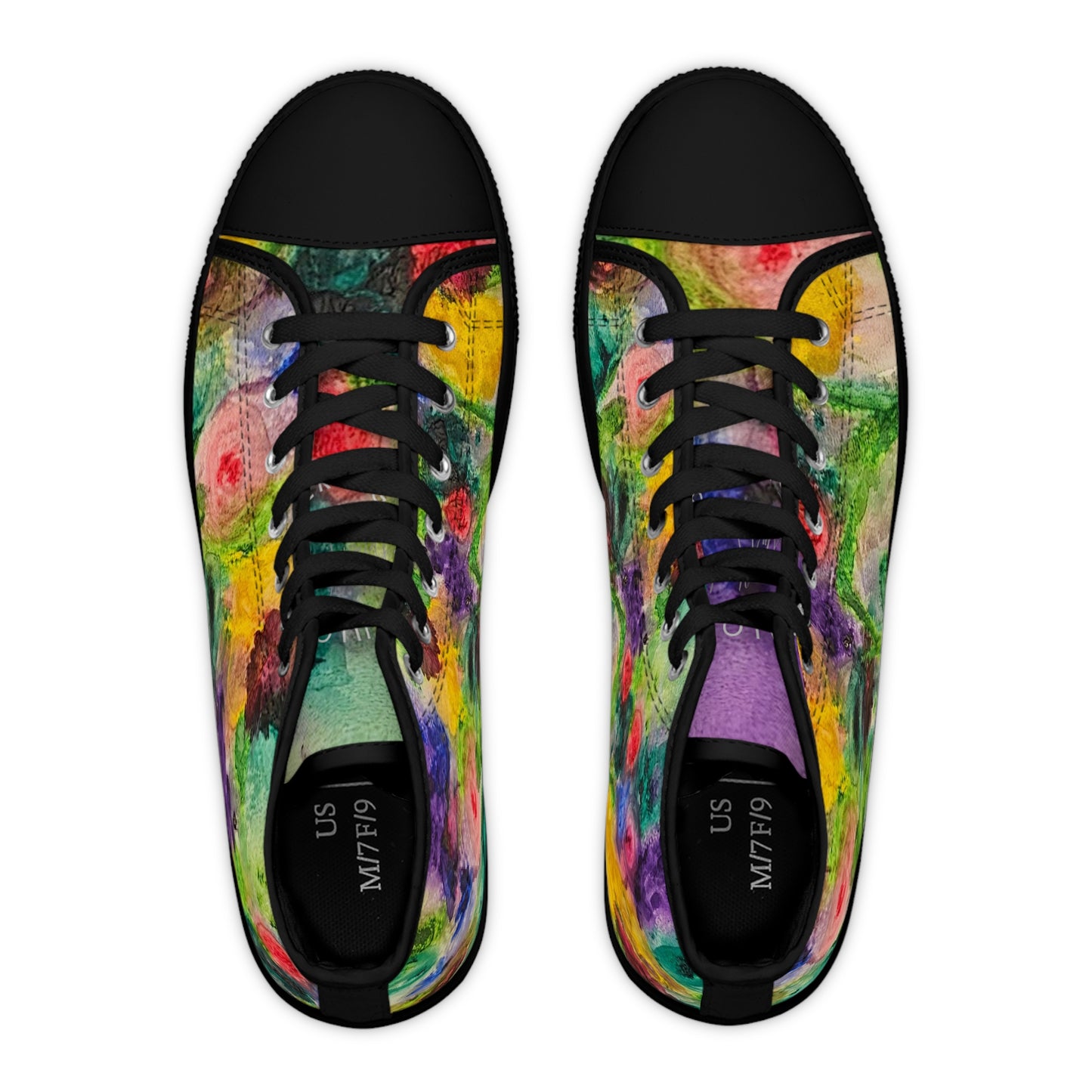 Watercolor Flower Unisex High Top Sneakers