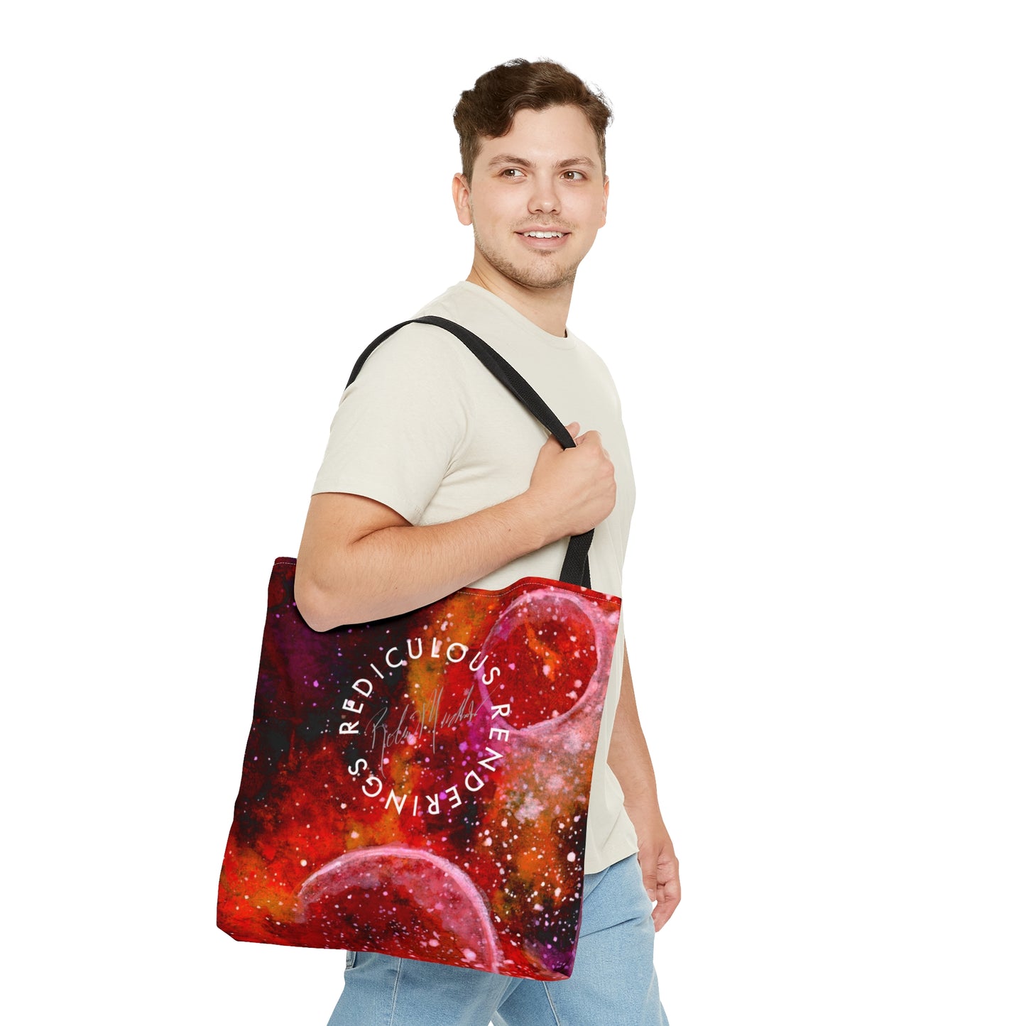 Orange Moons Galaxy Tote