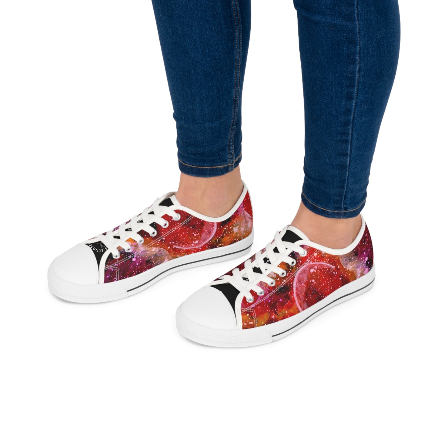 Orange Moons Galaxy Unisex Classic Low Top Sneakers