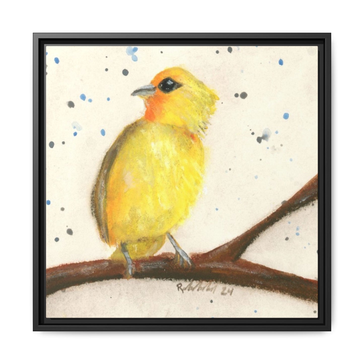 Yellow Canary Bird Framed Wall Art