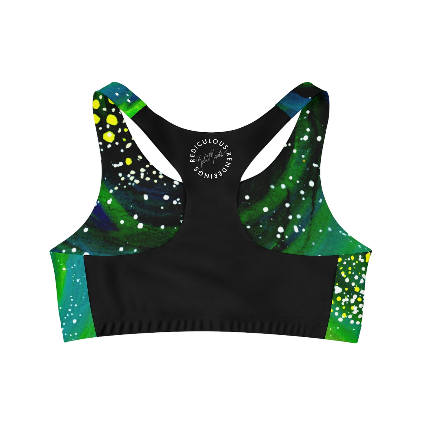 Spiral Galaxy Seamless Sports Bra (AOP)