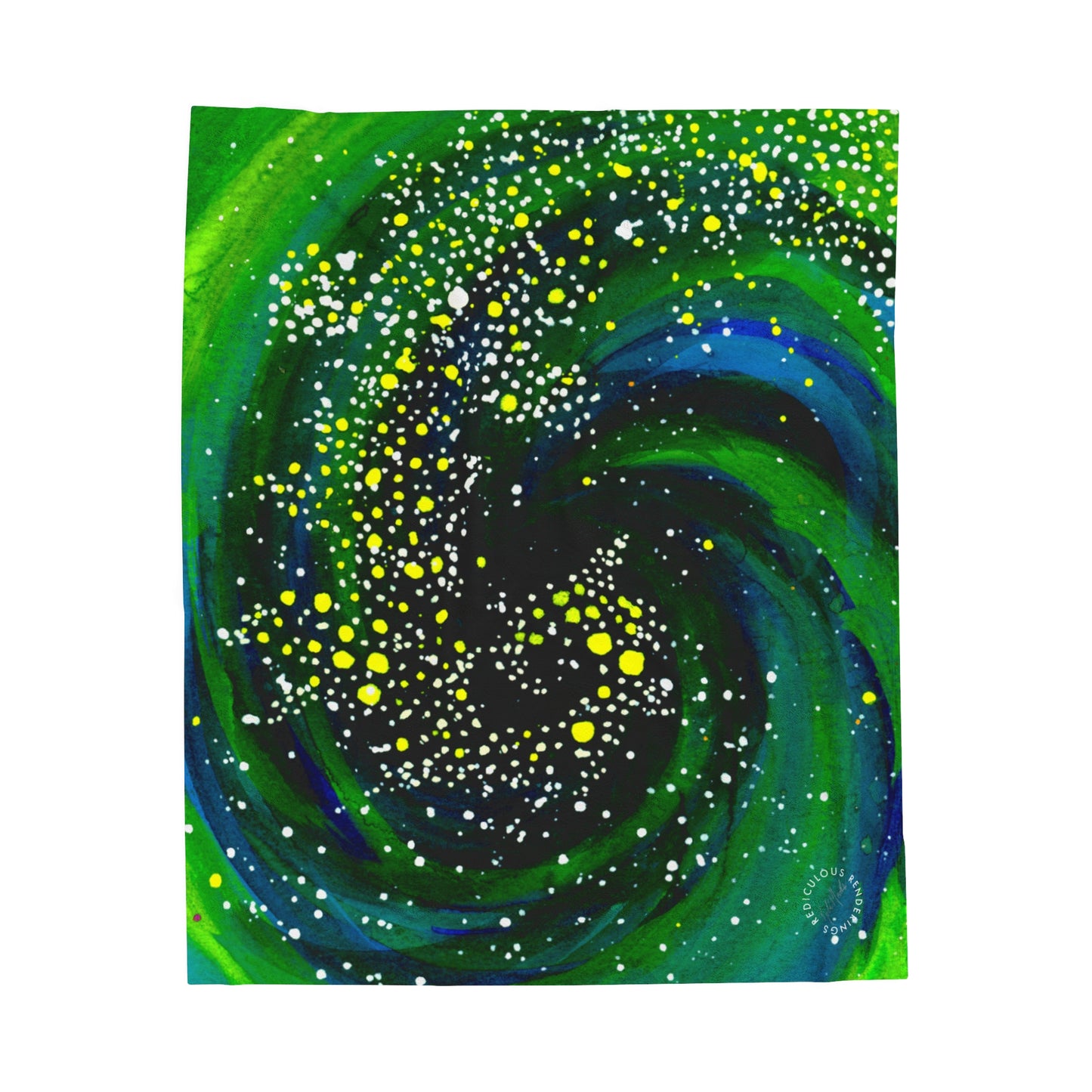 Spiral Galaxy Velveteen Plush Blanket