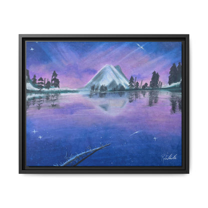 Purple Sky Over Lone Mountain Framed Wall Art