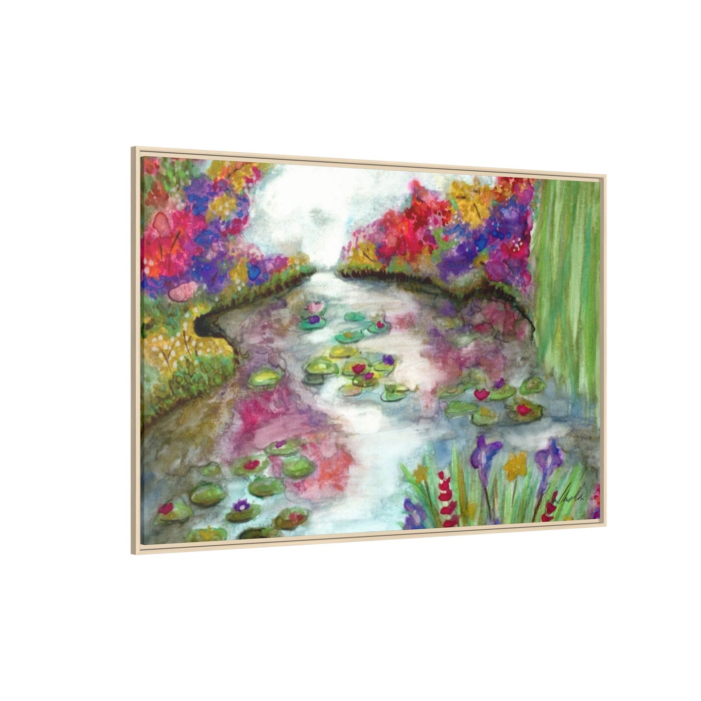 Floral Summer Pond Framed Wall Art