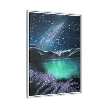 Night Sky over Spring Lake Framed Wall Art