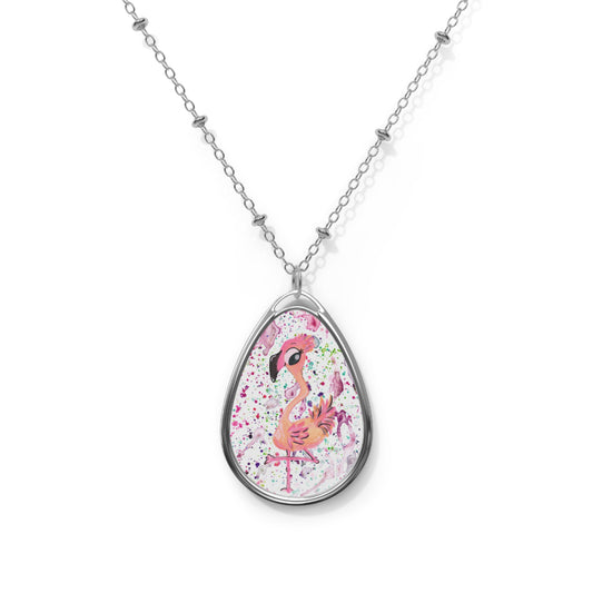 Flamingo 3 Oval Necklace