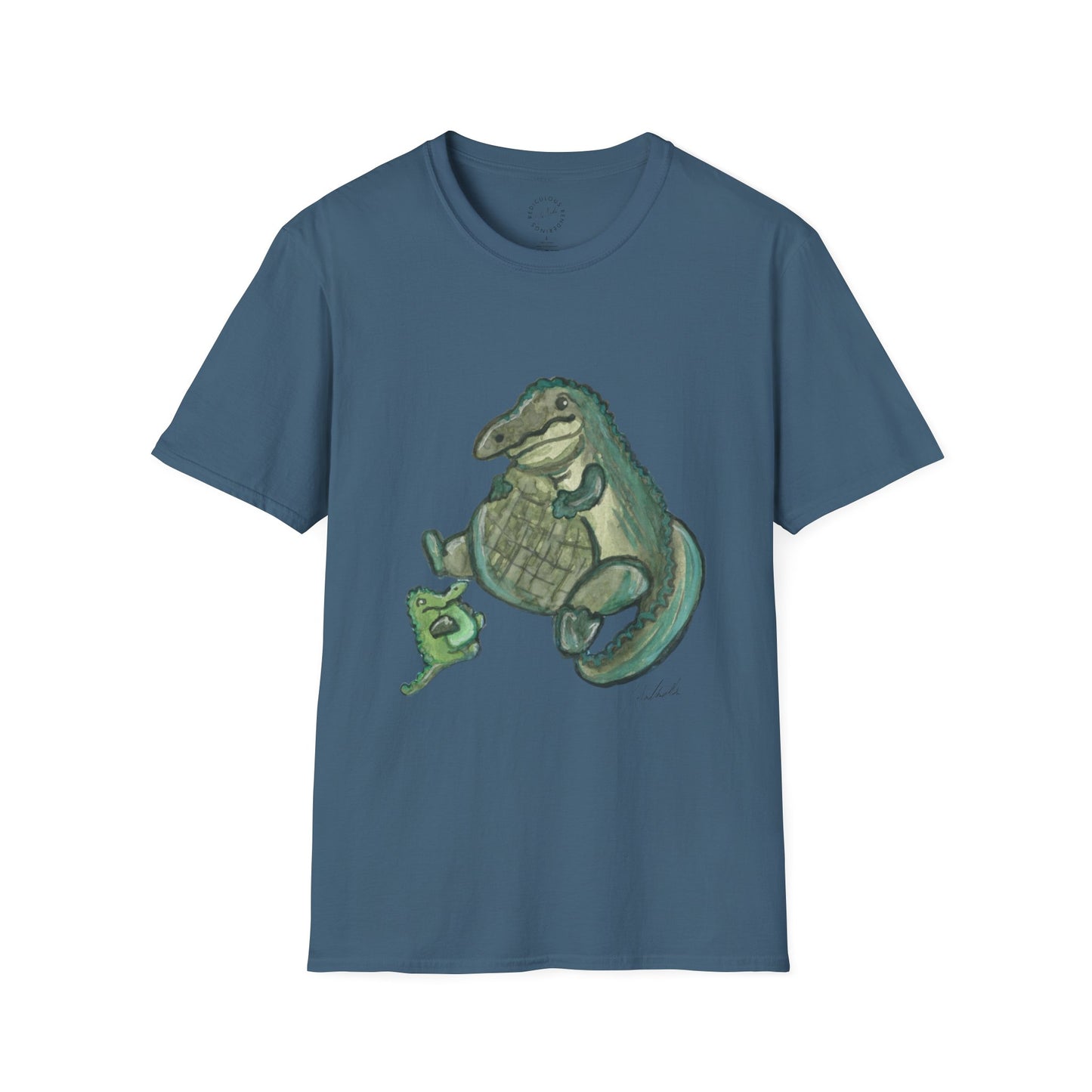 Father Son Alligator Unisex Softstyle Print T-Shirt