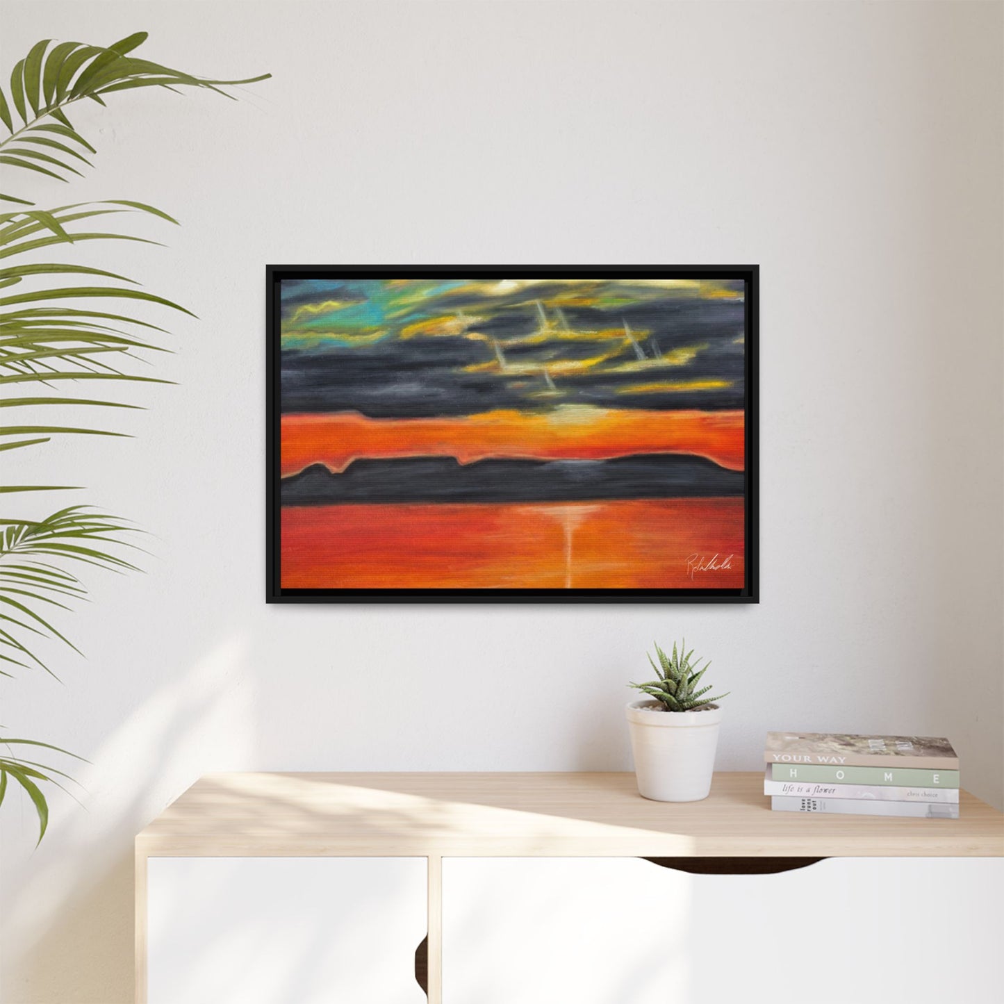 Sleeping Giant at Sunset Framed Wall Art