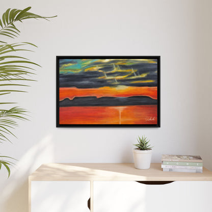 Sleeping Giant at Sunset Framed Wall Art