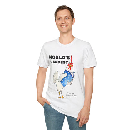 World's Largest Chicken T-Shirt — Funny Patriotic Rooster Tee