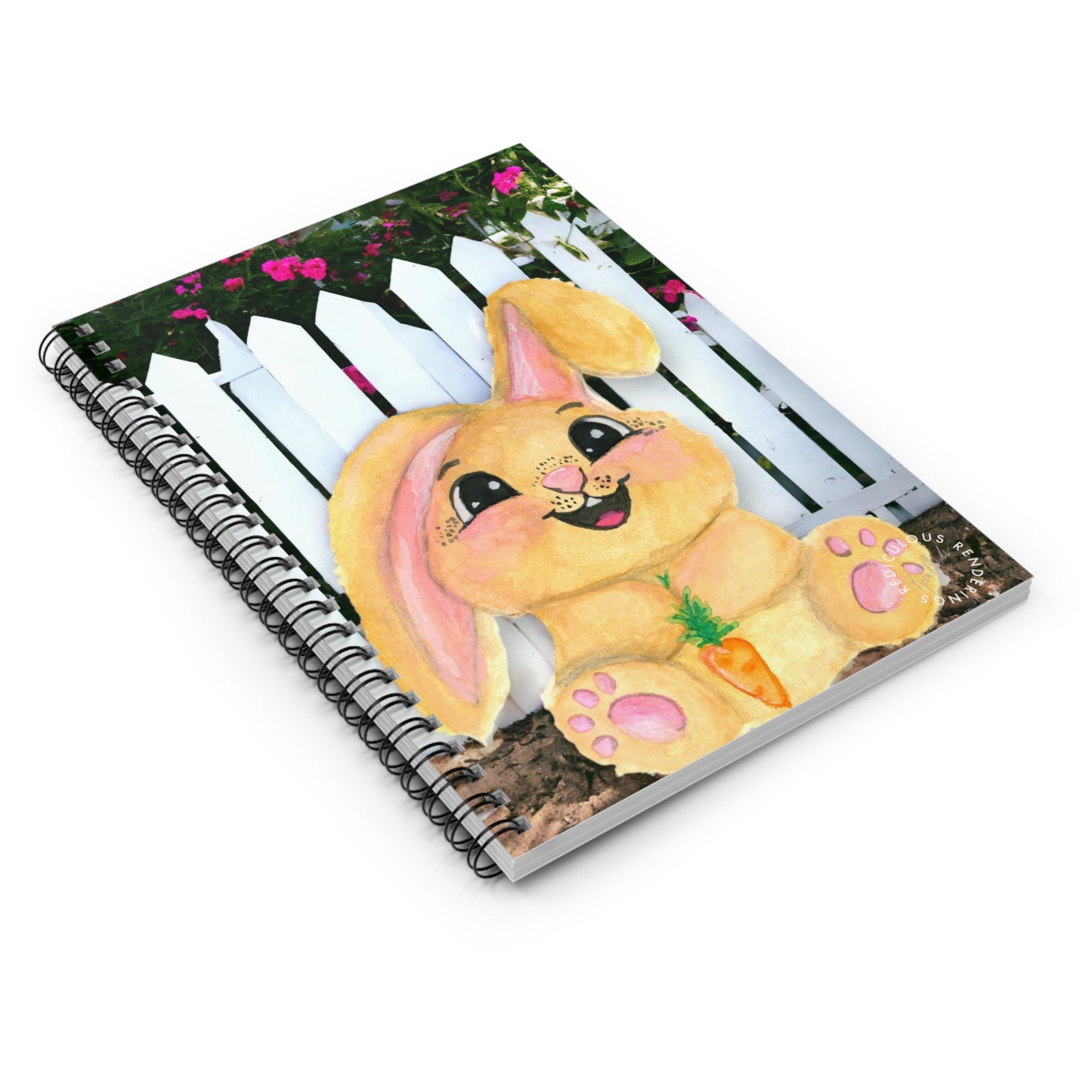 Bunny Ruled Line Notebook 118 Pages, Printed Cover,