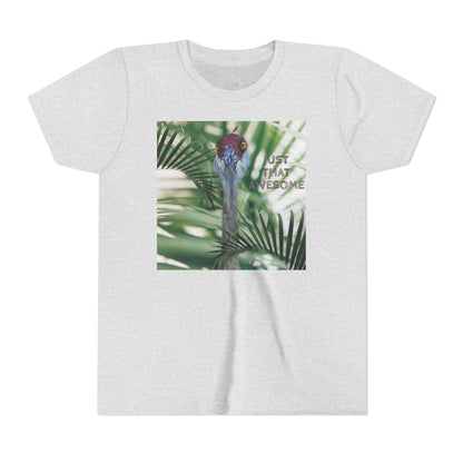 Youth Tee — 'Just That Person' Tropical Bird Graphic