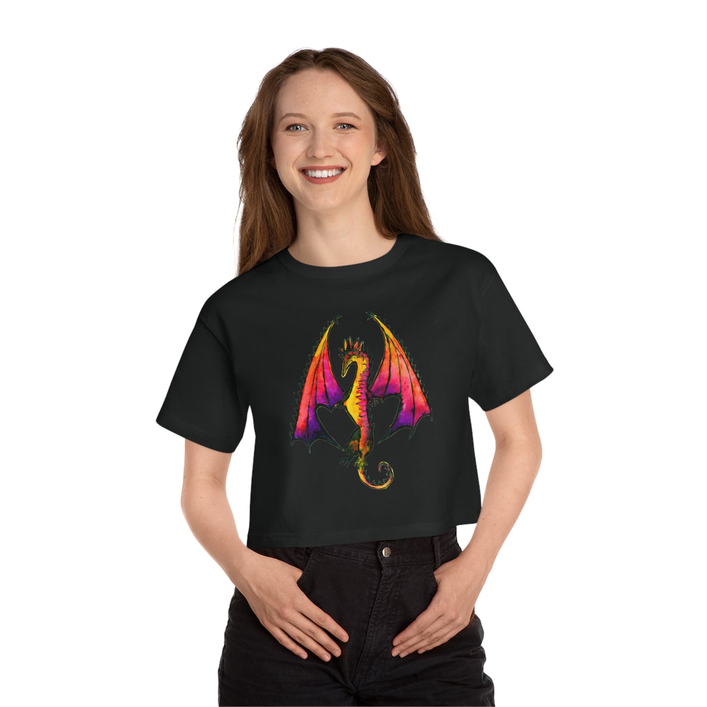 Red Dragon Champion Women's Heritage Cropped T-Shirt