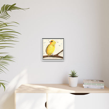 Yellow Canary Bird Framed Wall Art