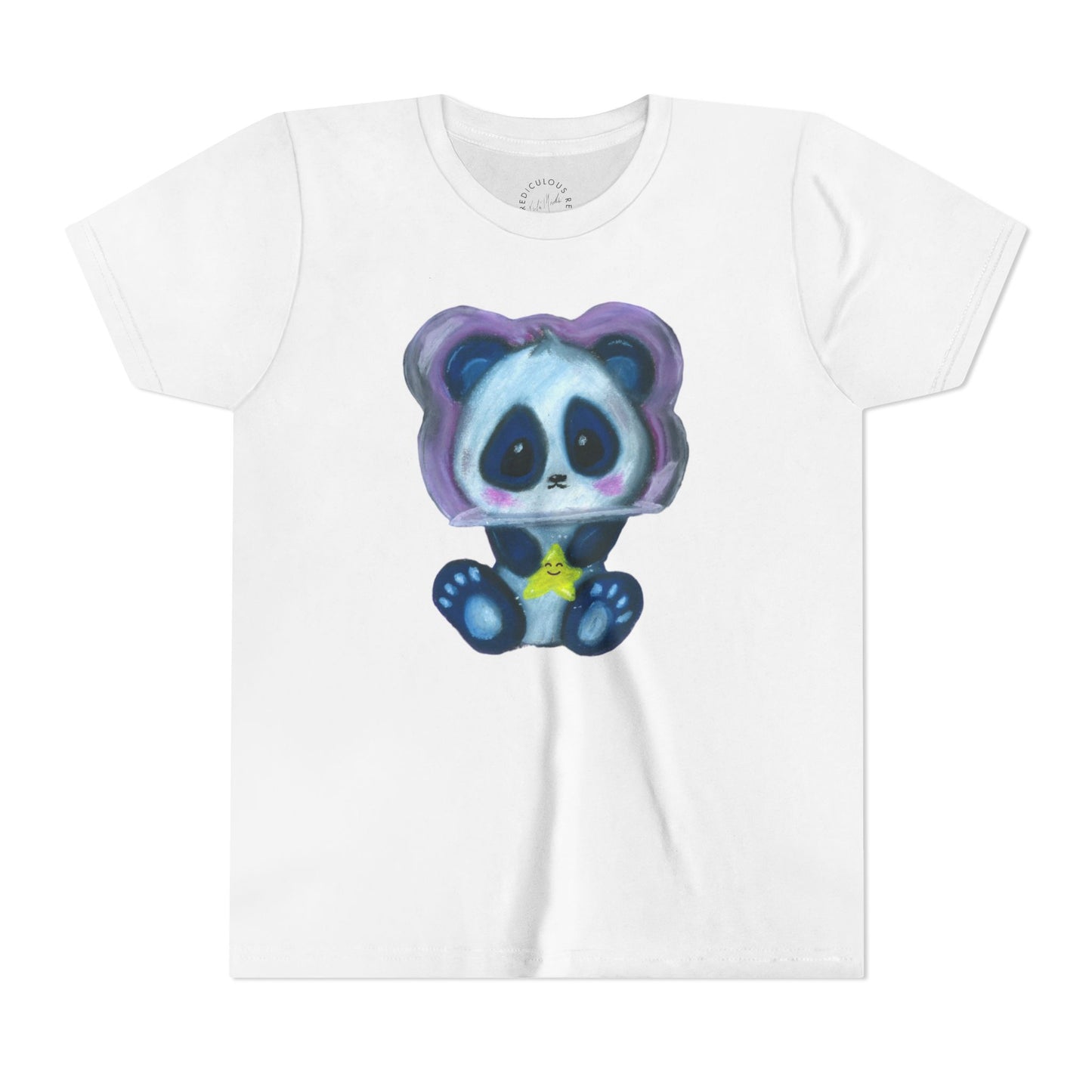 Cute Star Panda Youth Tee — Adorable Cartoon Panda Kids T-Shirt