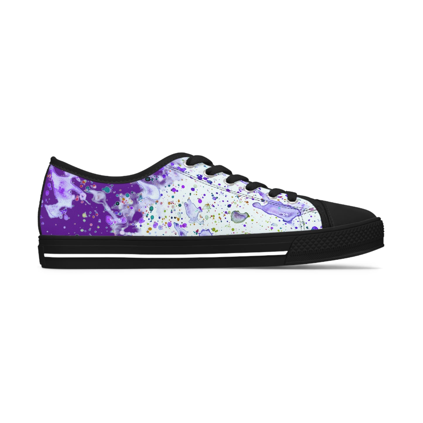 Purple Color Splash Unisex Classic Low Top Sneakers