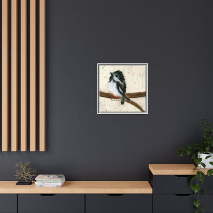 Black Finch Bird Framed Wall Art