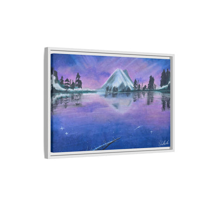 Purple Sky Over Lone Mountain Framed Wall Art