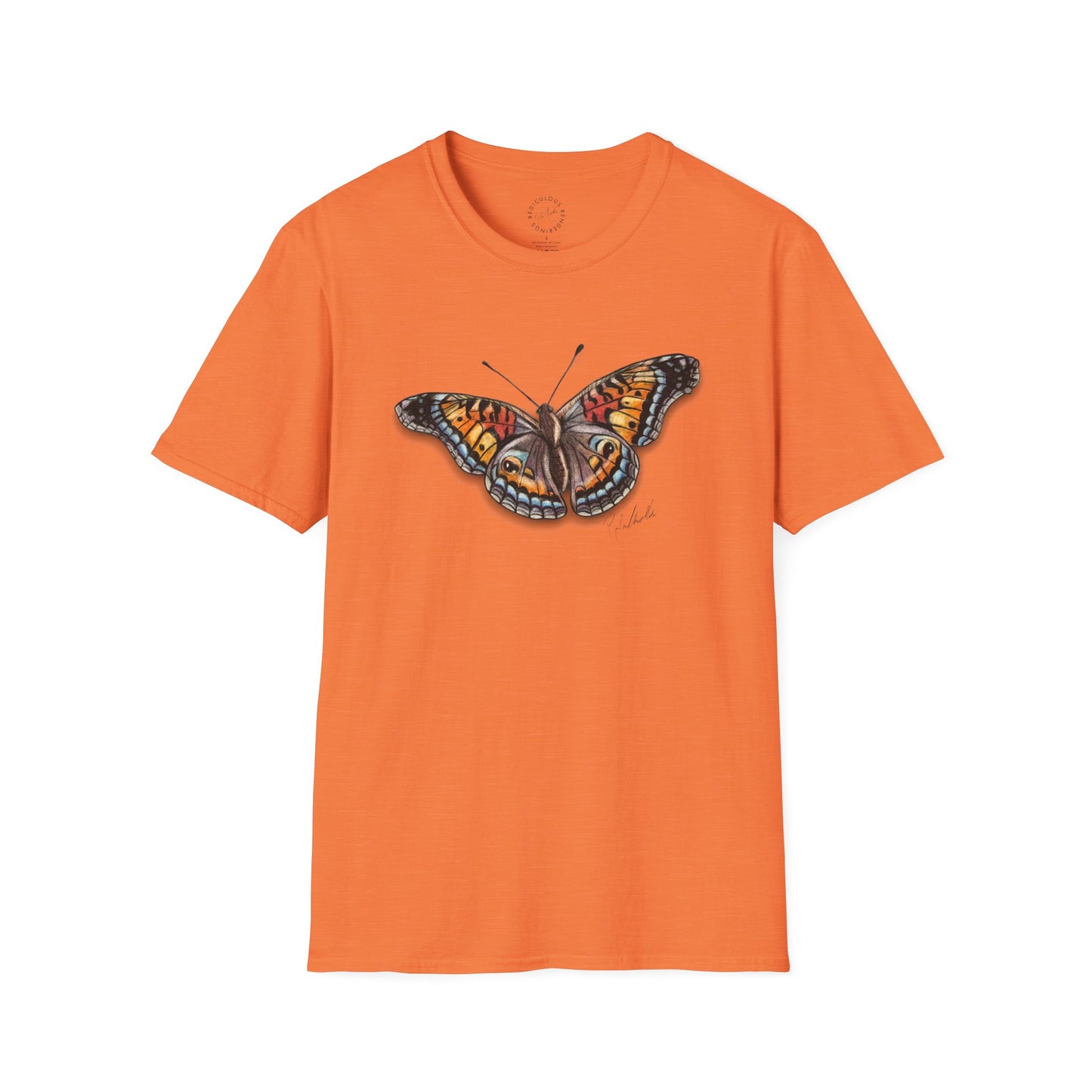 Butterfly Unisex Softstyle Print T-Shirt
