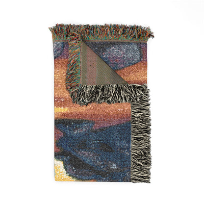 Abstract Beach Woven Blanket – Colorful Tapestry Throw